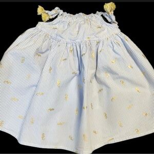 Striped Blue and Gold Seahorses Dress by Tommy Bahama Sz. 12 Mos